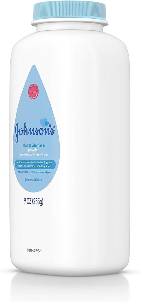 Johnsons Baby Powder for Delicate Skin, Hypoallergenic and Free of Parabens, Phthalates, and Dyes for Baby Skin Care, 1.5 oz